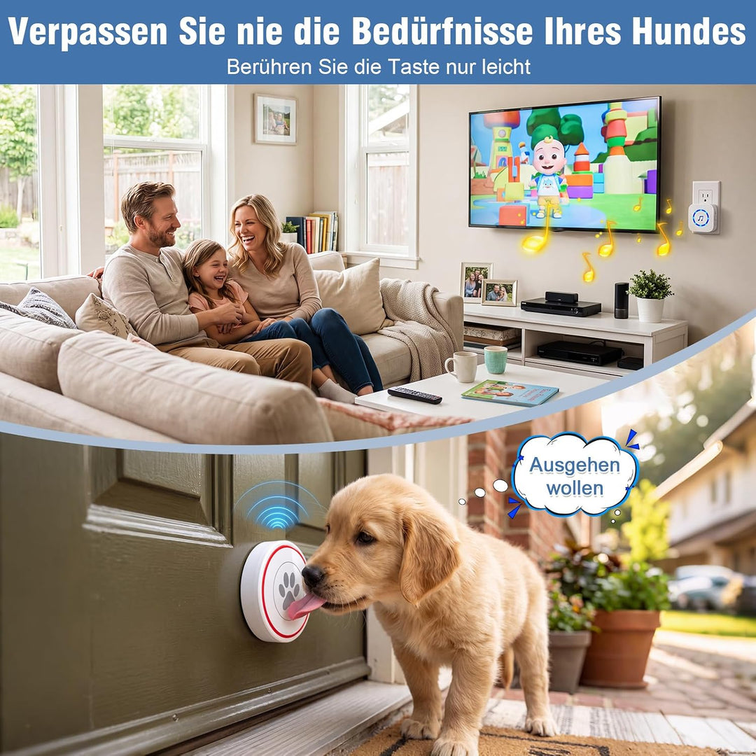 ChunHee Katzenklingel/Hundeklingel Buzzer Hund Haustier Türglocken Sensor Berührt Wasserdicht Türkli