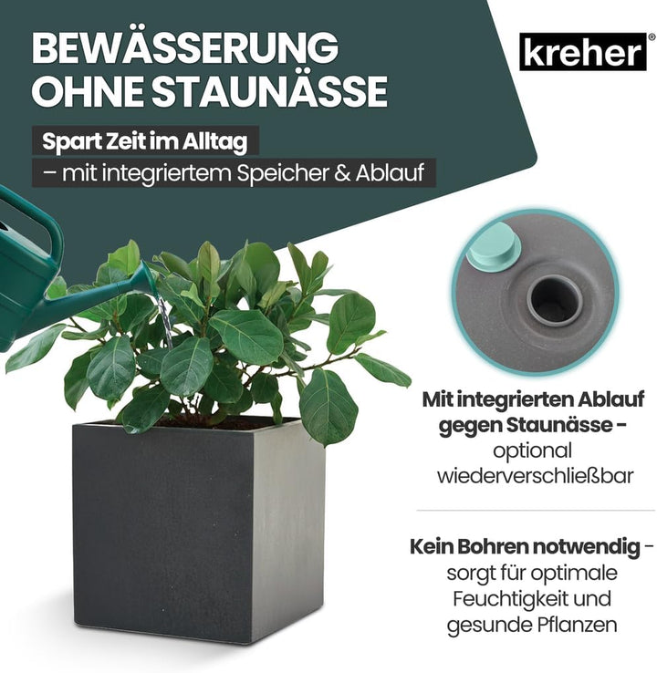 Kreher XL Pflanzkasten Millennium in verschiedenen Formaten und Farben. Tolle Naturstein Optik in Br