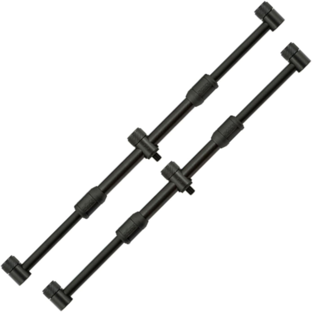 Fox Rutenauflagen für Karpfenruten zum Karpfenangeln Black Label QR Buzzer Bar 3 Rod Adjustable XL
