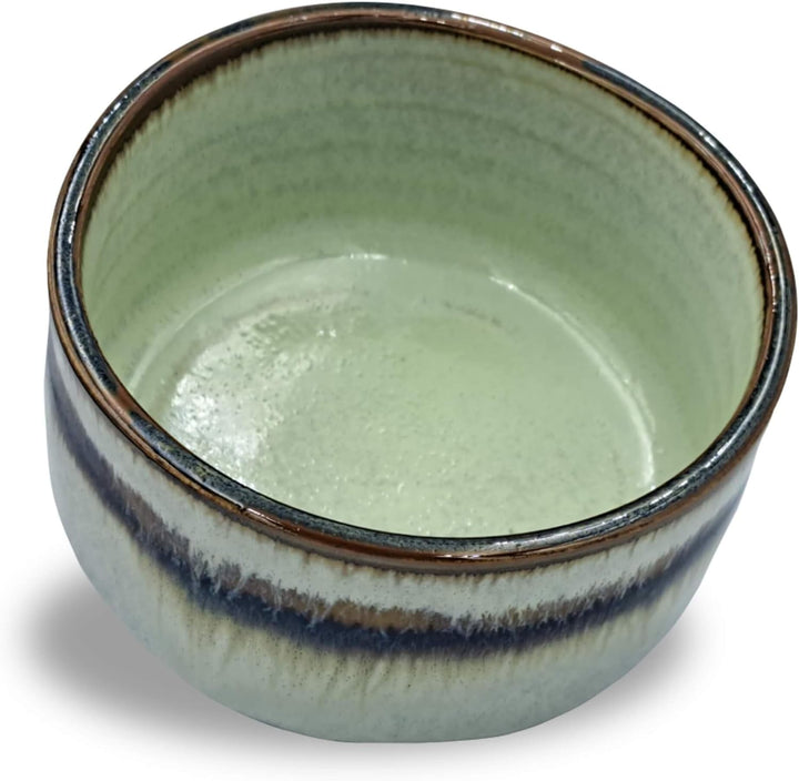 Japanische Matcha Schale Chawan Wasabi handgemacht aus Keramik - Hergestellt in Japan - zur japanisc