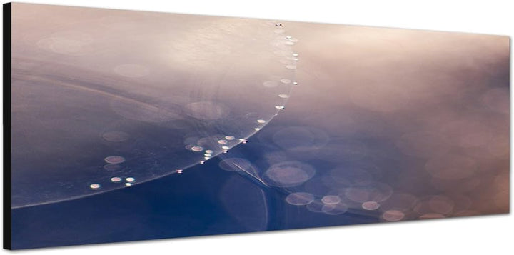 Paul Sinus Art Panoramabild auf Leinwand und Keilrahmen 150x50cm Nebel Licht verschwommen abstrakt