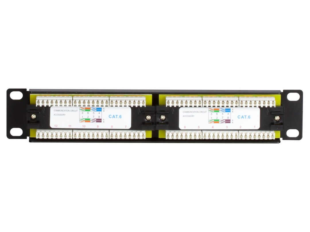 Patchpanel 10 Zoll - 12-fach UTP Patchpanel CAT 6, Cat6 UTP