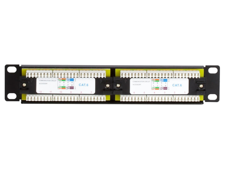 Patchpanel 10 Zoll - 12-fach UTP Patchpanel CAT 6, Cat6 UTP