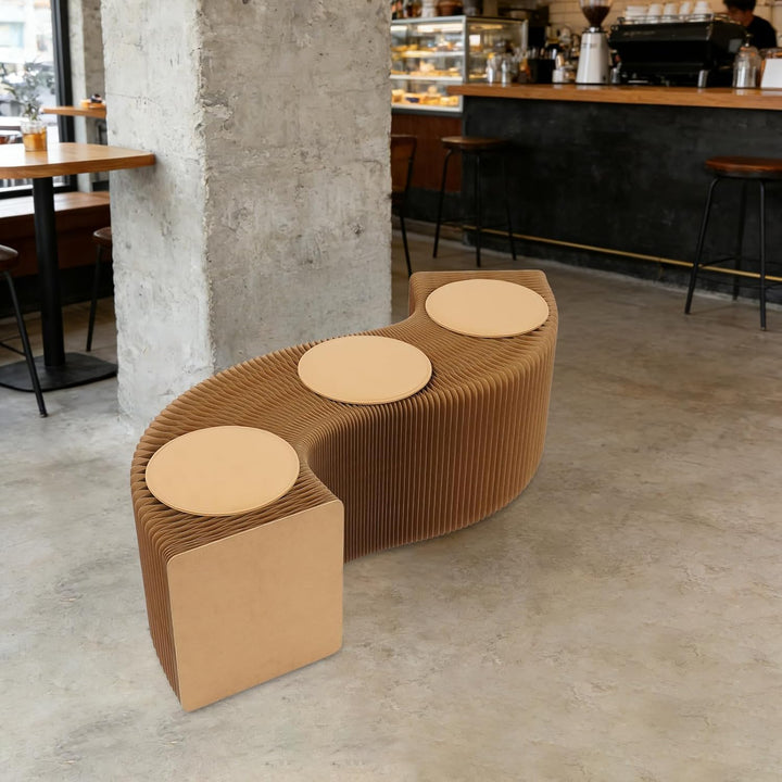 Klapphocker multifunktional Kraftpapier Klappbare hocker, Papierhocker faltbar mit Honigwaben-Design