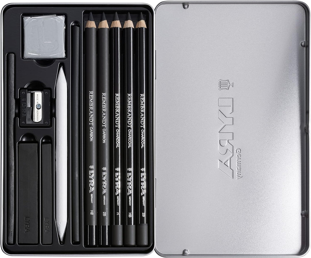 LYRA REMBRANDT Charcoal Set 11er Set im Blechetui