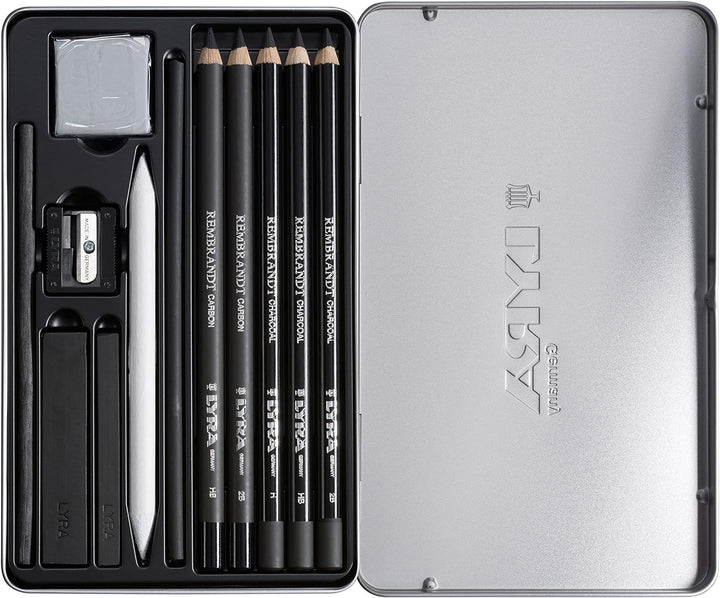LYRA REMBRANDT Charcoal Set 11er Set im Blechetui