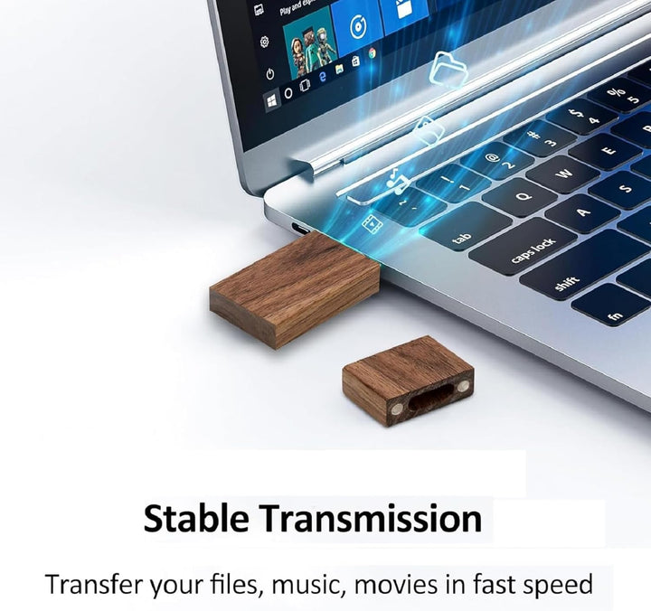 5 Pack Rechteck Walnuss Holz 2.0 USB Flash Drive 2GB USB Disk Memory Stick mit Holz 2.0/2GB Walnut W