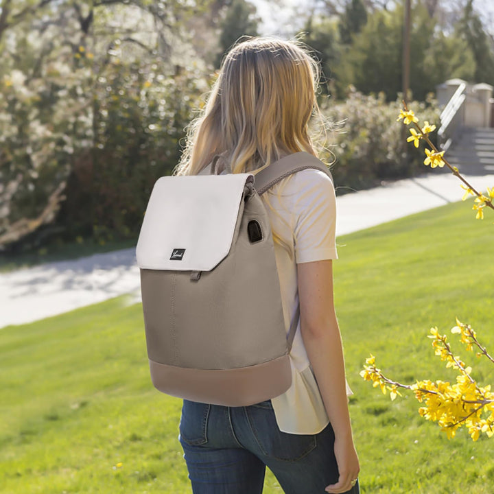 LOVEVOOK Rucksack Damen, Gross Wasserdichter Laptop Daypack Reiserucksack Arbeitstasche Elegant mit
