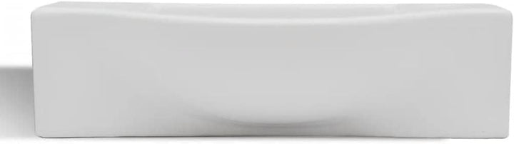 WIFESE Keramik Waschbecken mit Hahnloch Weiss 45x25x12 CM Aufsatzwaschbecken Eckig Badezimmer Möbel