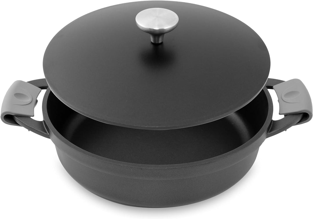 KOPF Schmorpfanne Aluguss Atavola Ø 28 cm mit ILAG Basic Antihaftbeschichtung, Induktion Servierpfan