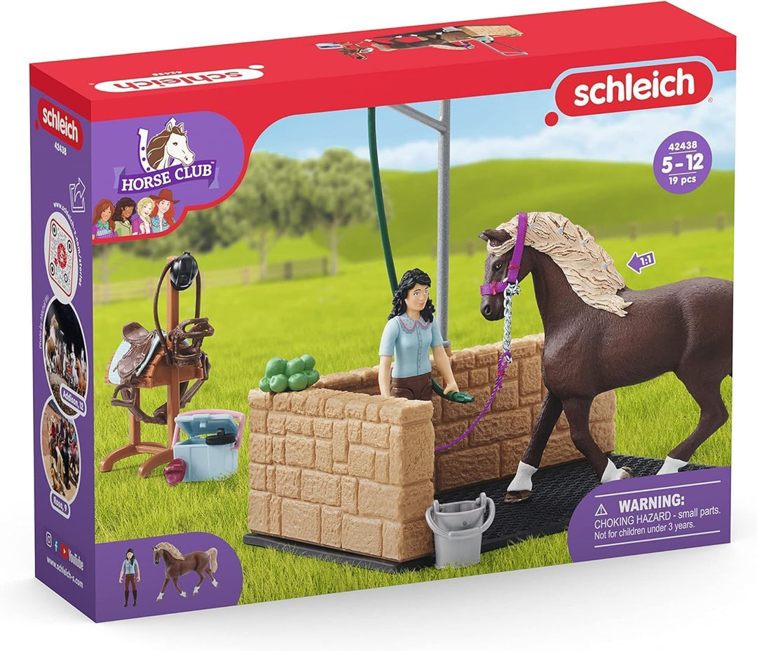 schleich 42438 Waschplatz mit HORSE CLUB Emily & Luna, für Kinder ab 5-12 Jahren, HORSE CLUB - Spiel