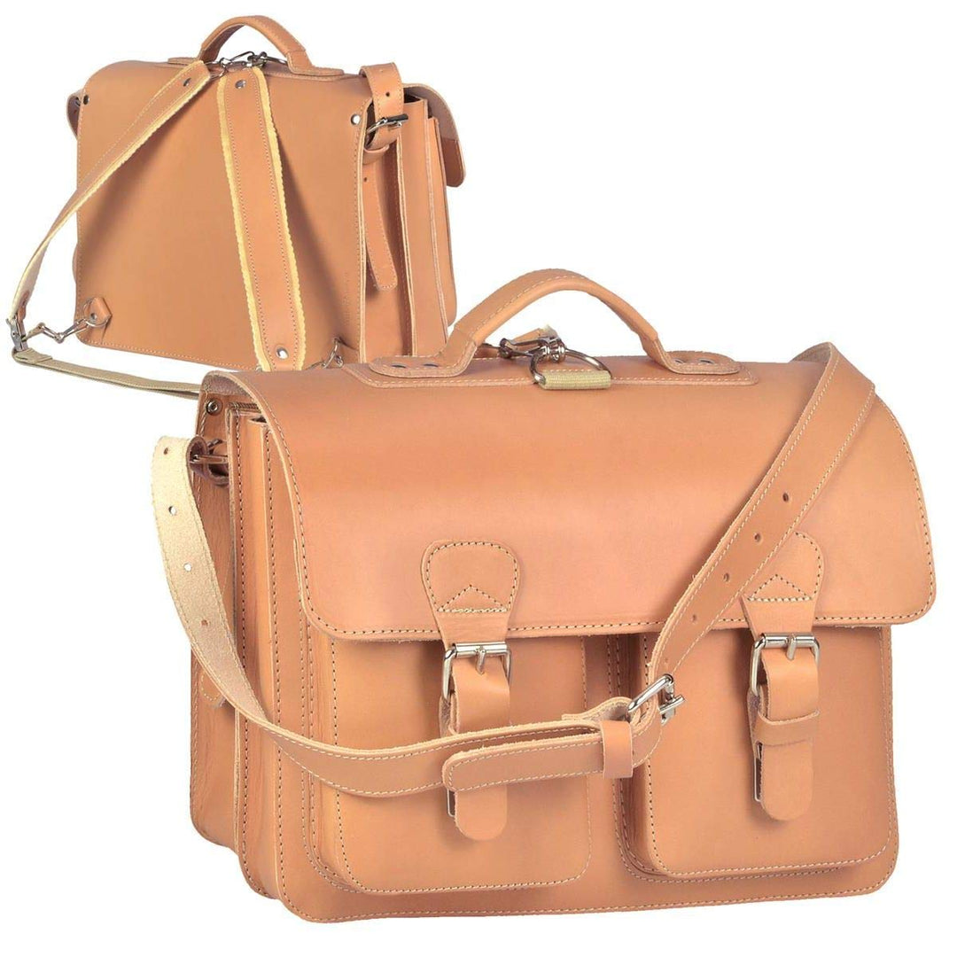 Ruitertassen Lederranzen 38cm Schulranzen Schultasche 2 Fächer 2 Vortaschen Rückengurte Tragegriff S