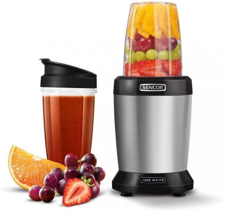 SENCOR SNB 4302SS Standmixer, Küchenmixer, Smoothie, Nutri Mixer, Soup Maker, Titan, Silber