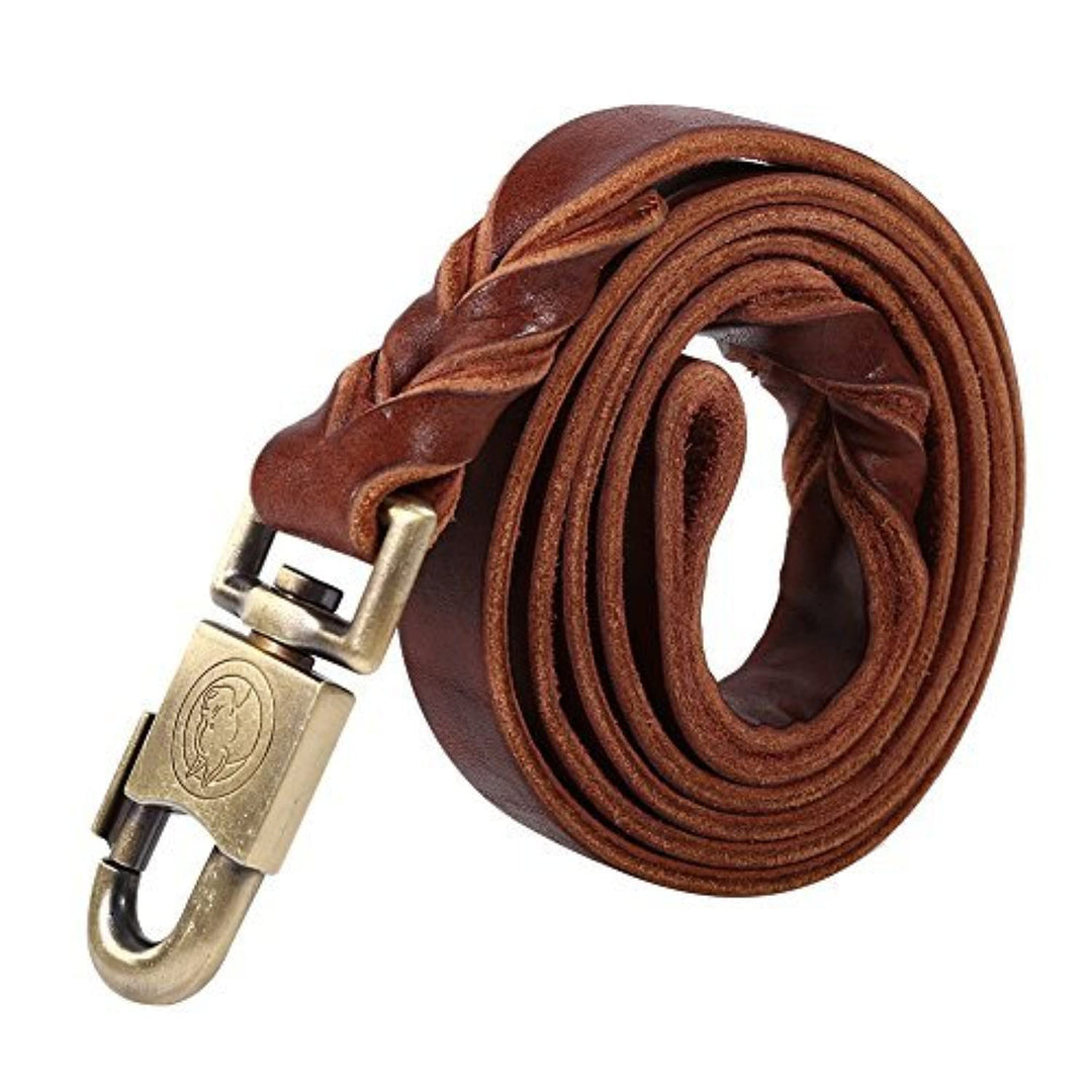 Leder Hundeleine Weiche Leder Hundeleine Brown Genuine Leather Braided Pet Big Dog Training Halsband