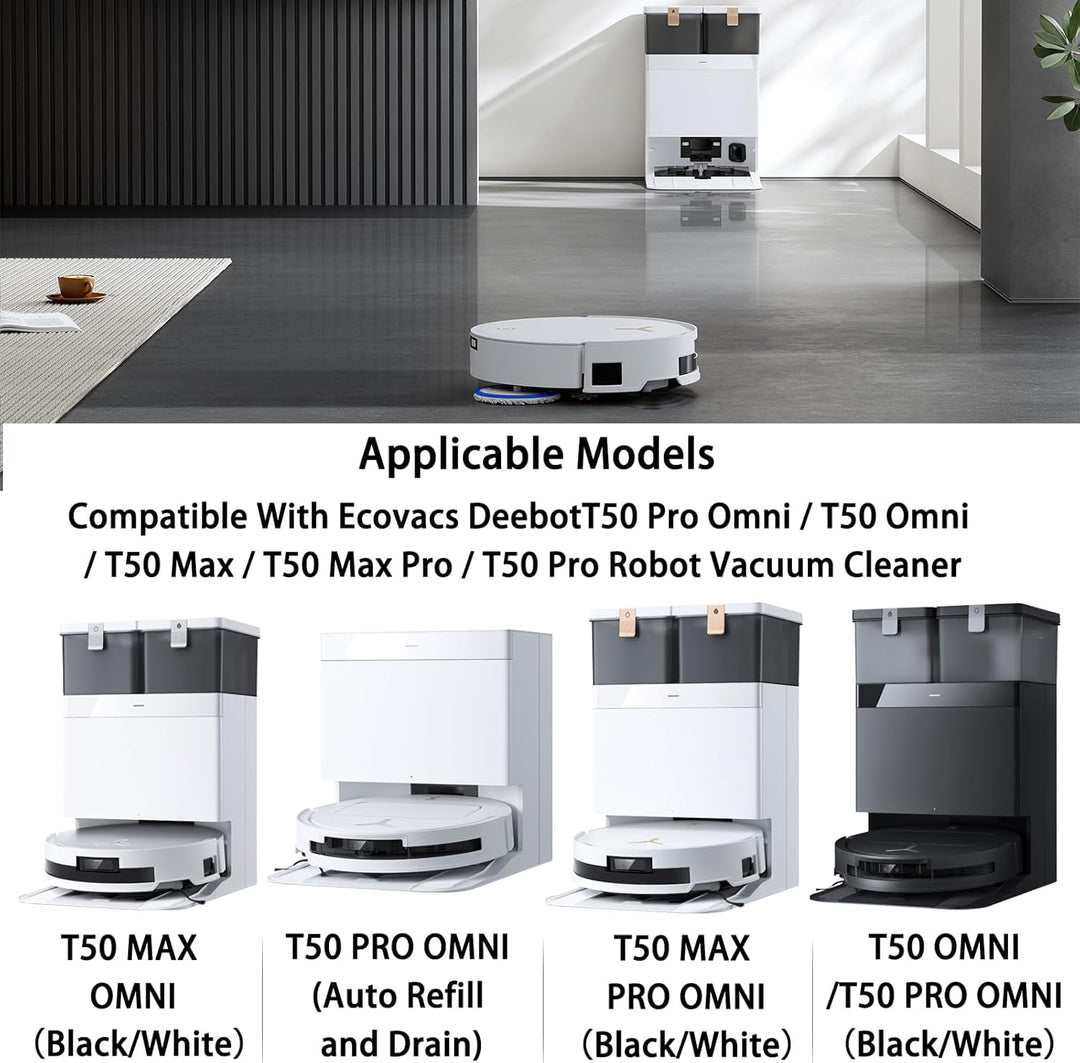 17 Stück Zubehör für Ecovacs DEEBOT T50 Pro Omni / T50 Omni /T50 Max /T50 Max Pro /T50 Pro Staubsaug
