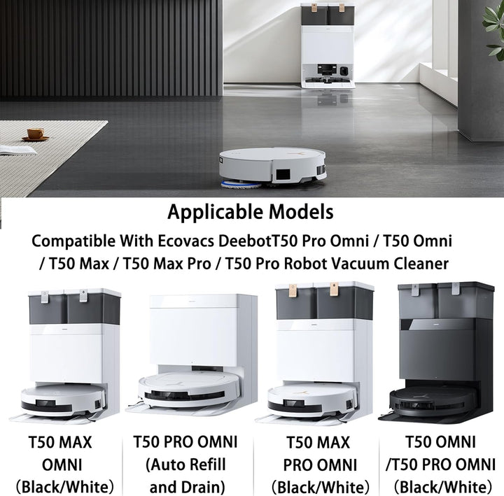 17 Stück Zubehör für Ecovacs DEEBOT T50 Pro Omni / T50 Omni /T50 Max /T50 Max Pro /T50 Pro Staubsaug