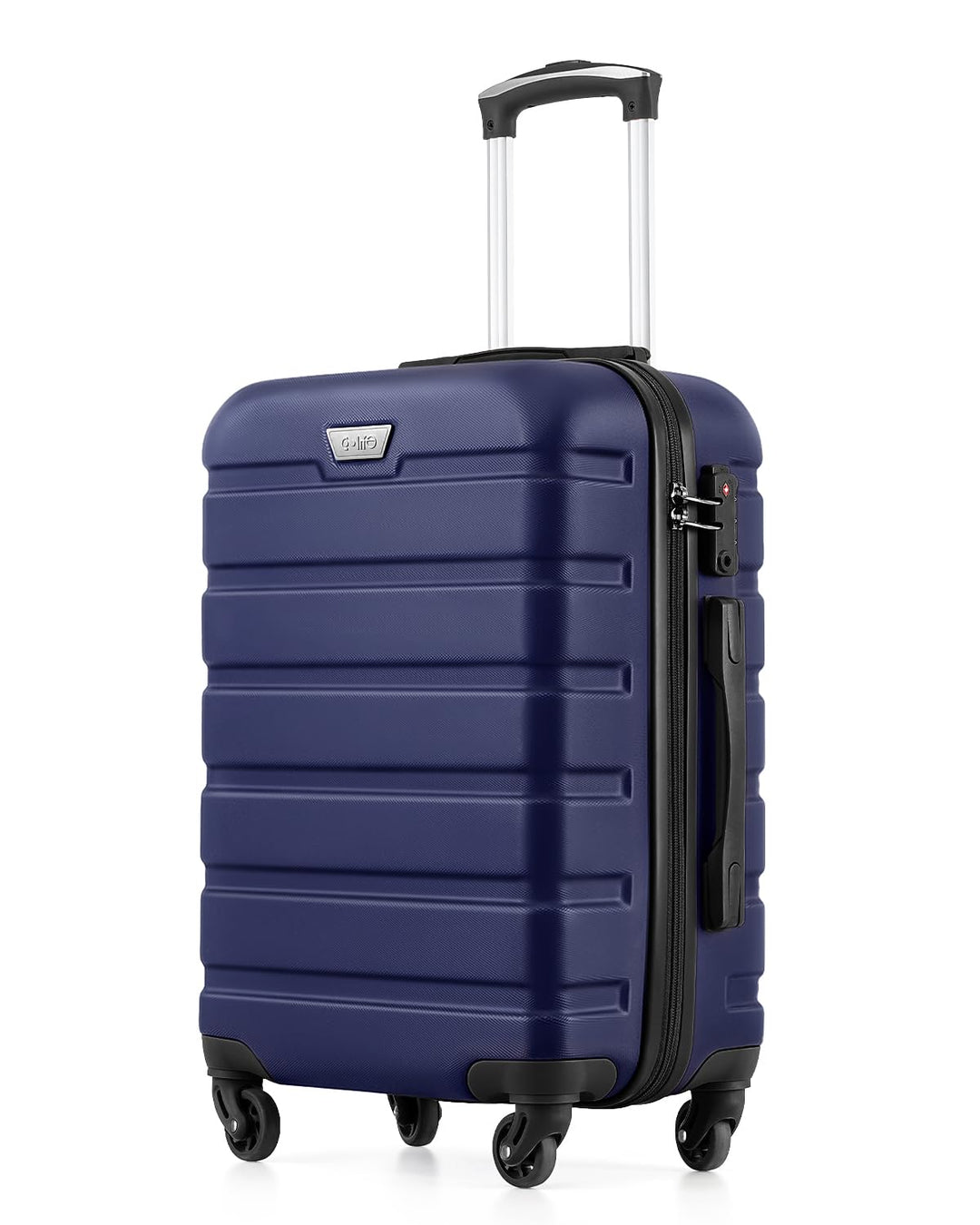 COOLIFE Handgepäck Koffer für EasyJet, 56cm M, PC+ABS, Hartschale, Leicht Robuster, Reisekoffer mit