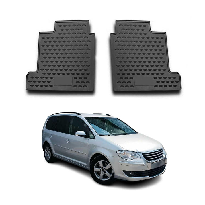 Auto Fussmatten Gummimatten kompatibel mit VW Touran 2003-2015 7 Sitze 3. Sitzreihe - 3D Matte Schmu