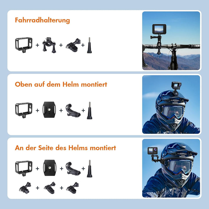 XTU Action Cam 4K30FPS 20MP Ultra HD 2,0 Zoll LCD Touchscreen 40M Unterwasserkamera mit 64GB U3 Spei