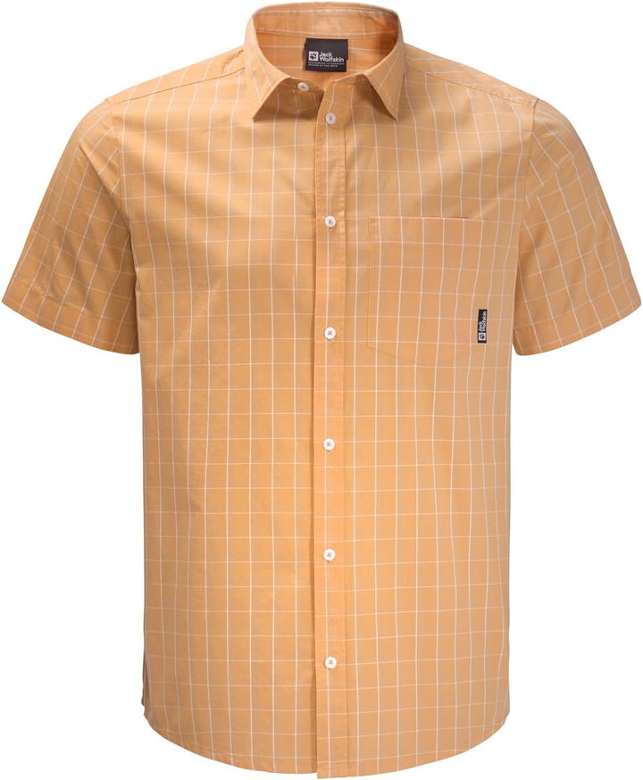 Jack Wolfskin Herren Hot Springs Shirt M Shirt Shortsleeve S Honey Yellow, S Honey Yellow