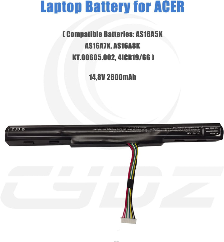 CYDZ AS16A5K Replacement Laptop Battery für Acer AS16A7K AS16A8K E5-475 E5-475G E5-476 E5-476G 14,8V
