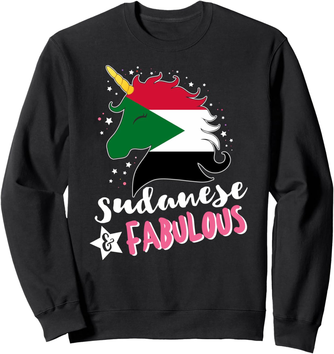 Sudanesisches Einhorn Sudan Flagge Sweatshirt
