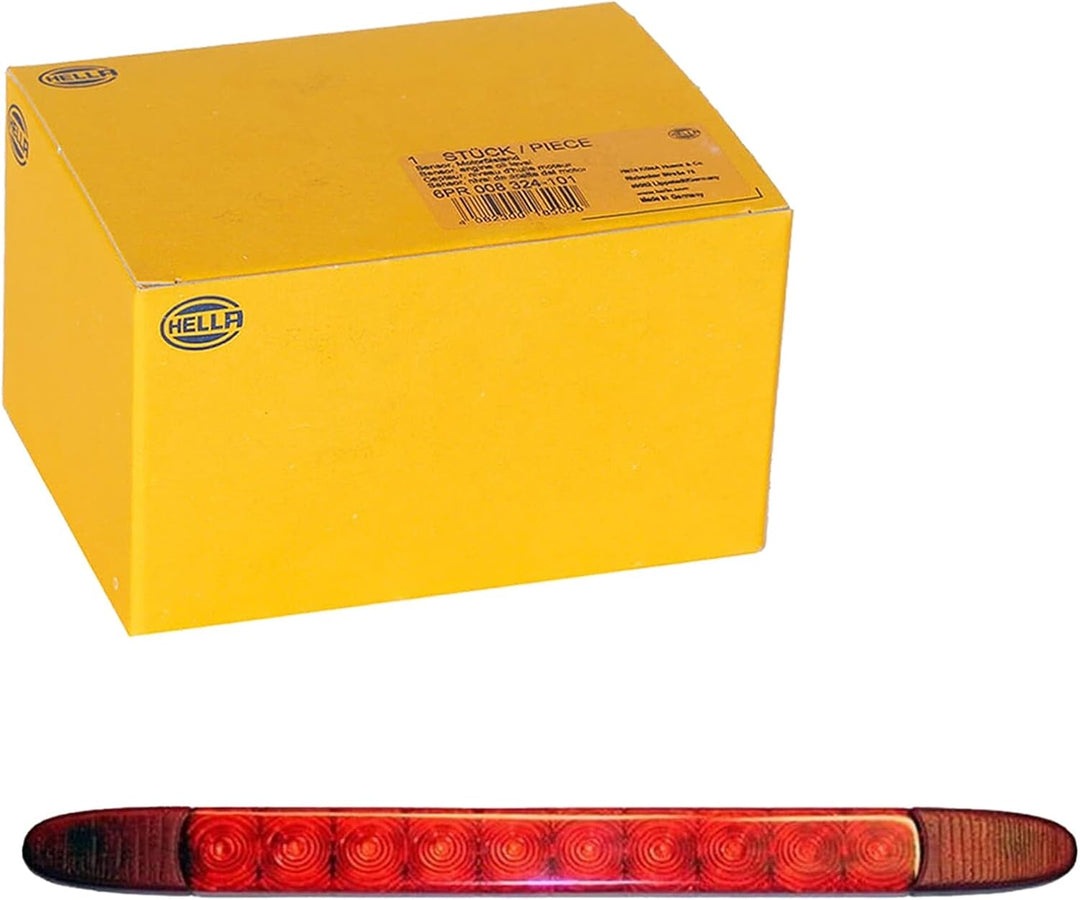 HELLA - Zusatzbremsleuchte - LED - 12V - Anbau/geklebt - Lichtscheibenfarbe: rot - LED-Lichtfarbe: r