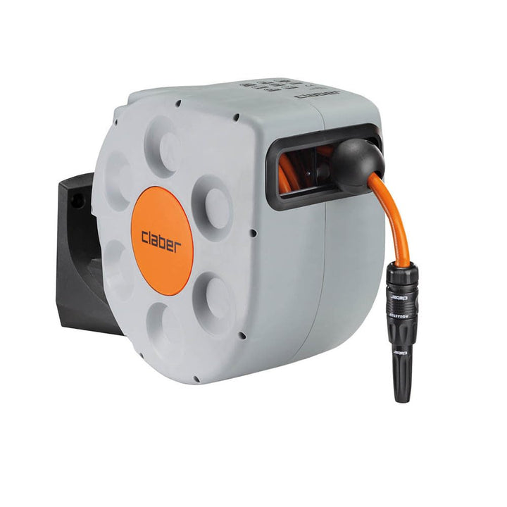 Claber Rotoroll Evolution 10 m, Automatische Schlauchtrommel der Wand Aufhängbar mit Slow Rewind