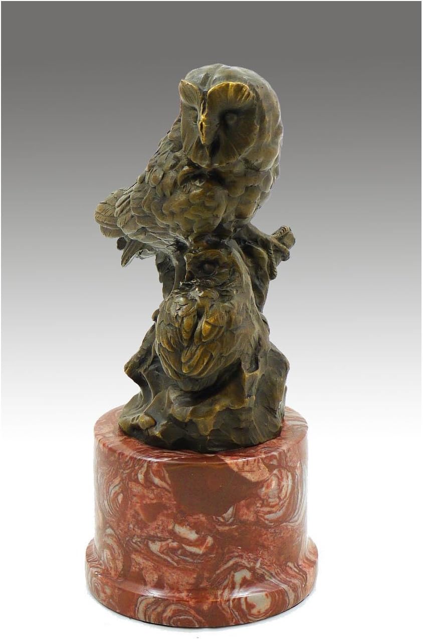 Kunst & Ambiente - Tierskulptur aus Bronze - Zwei Eulen - signiert von Milo - Eule in Bronze - Eulen