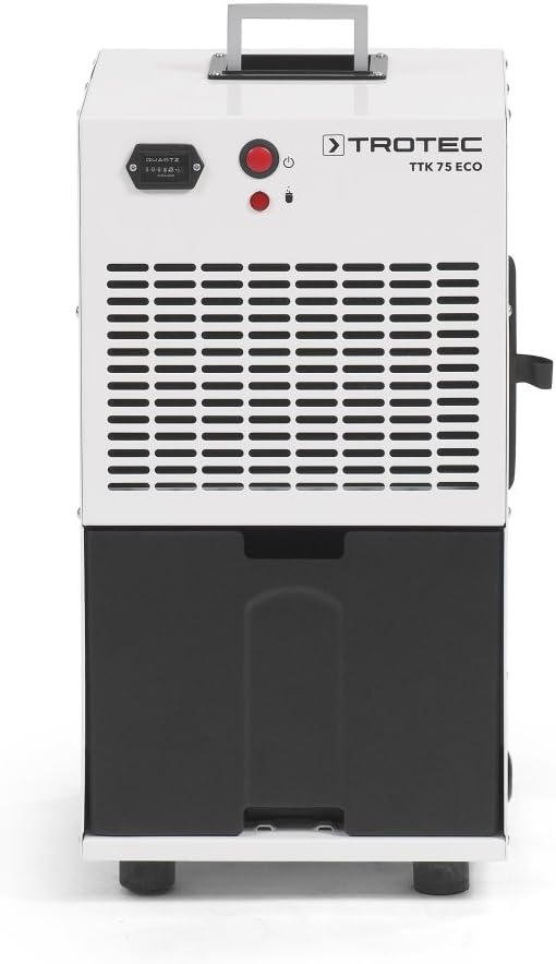 TROTEC TTK 75 ECO Luftentfeuchter Bautrockner Luftentfeuchter – 21 l/Tag | Raumgrösse bis 45 m²/110