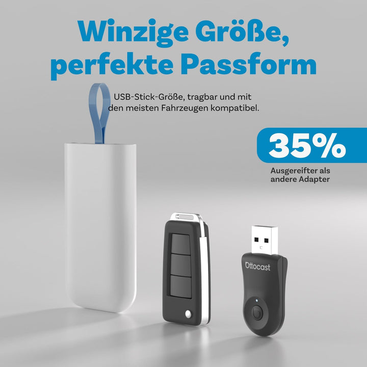 2025 Neueste OTTOCAST Mini, Wireless Carplay Adapter für iPhone, Android Auto Adapter Konvertieren S
