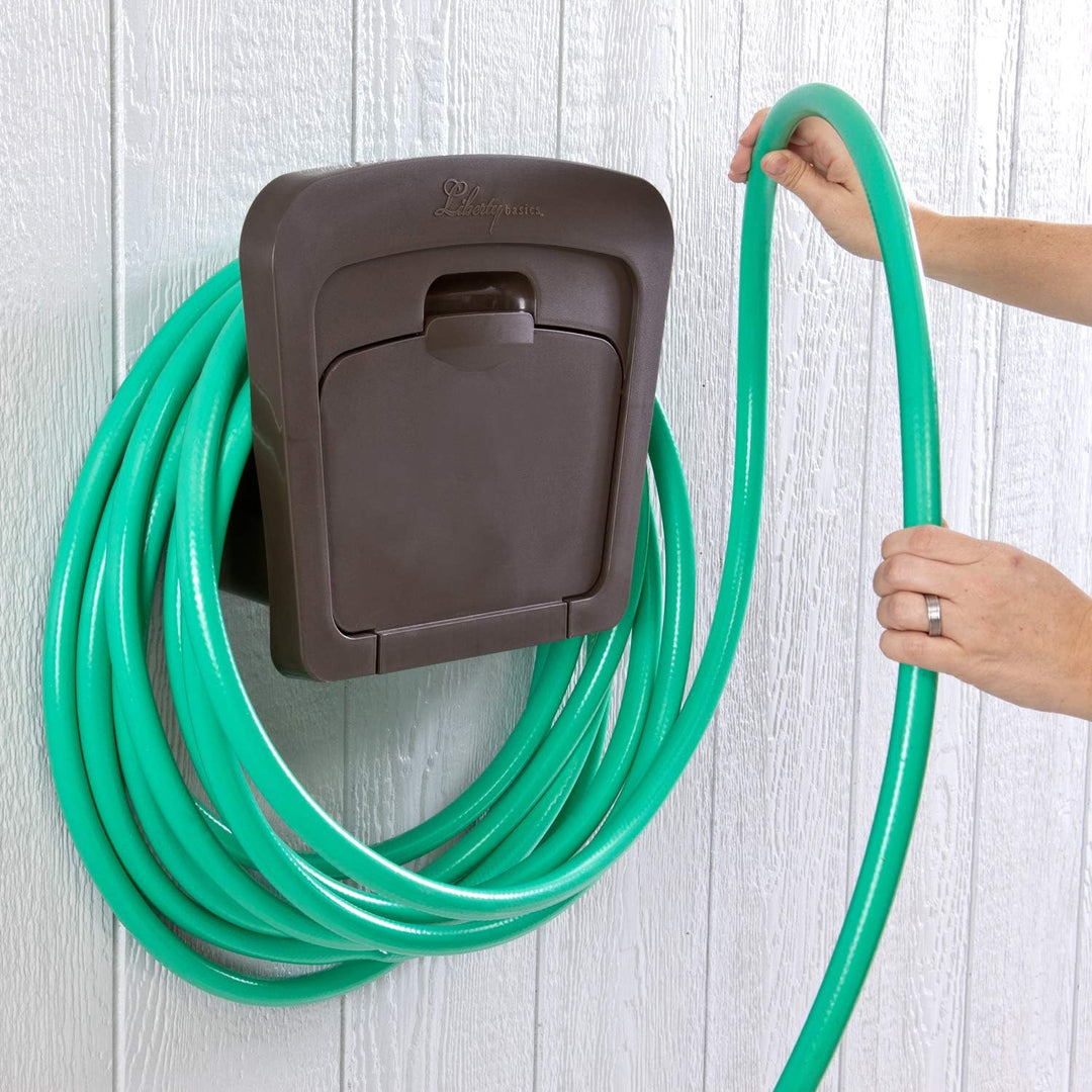 Liberty Basics 501 Gartenschlauch-Aufhänger mit Ablagefach Schlauchhalter, Schlauchhalter