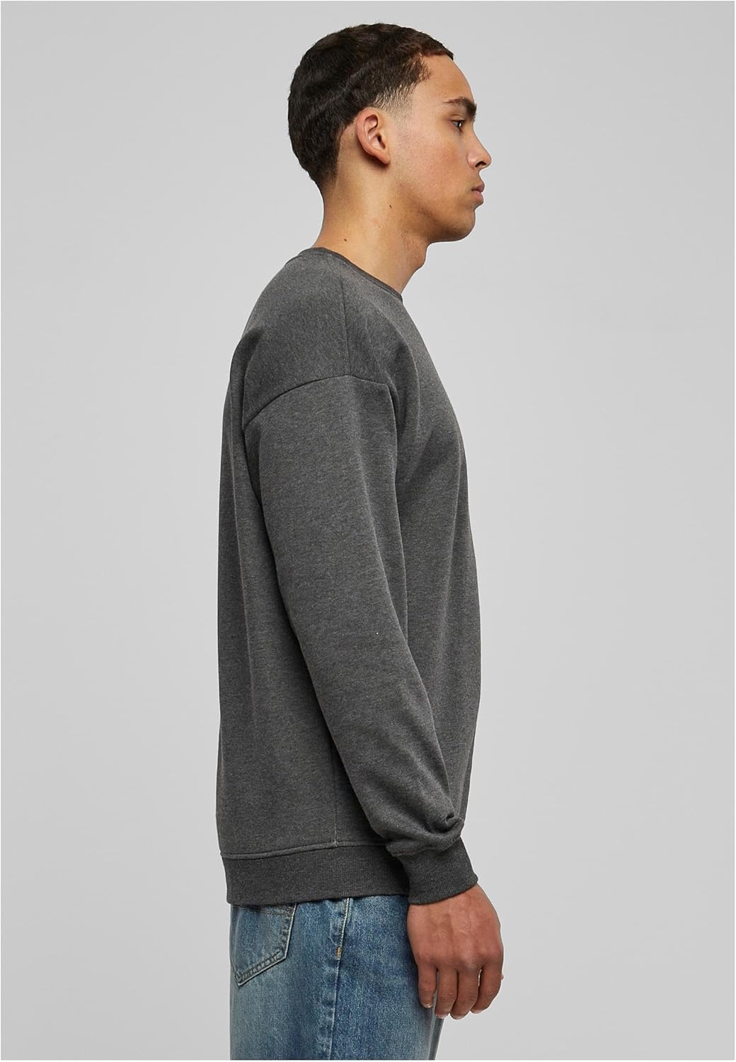 Urban Classics Basic Crewneck Männer Langarmshirt schwarz Basics, Streetwear S Grosse Grössen Charco