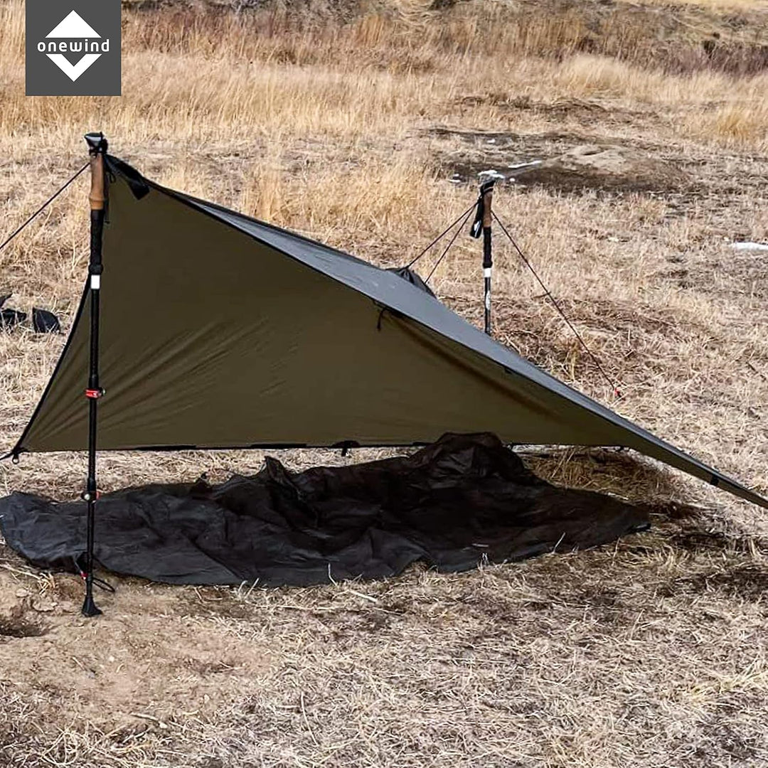 onewind Rucksack Regen Poncho Ultraleichte Kapuze Regenmantel S Olive Grün-226cm*142cm, S Olive Grün