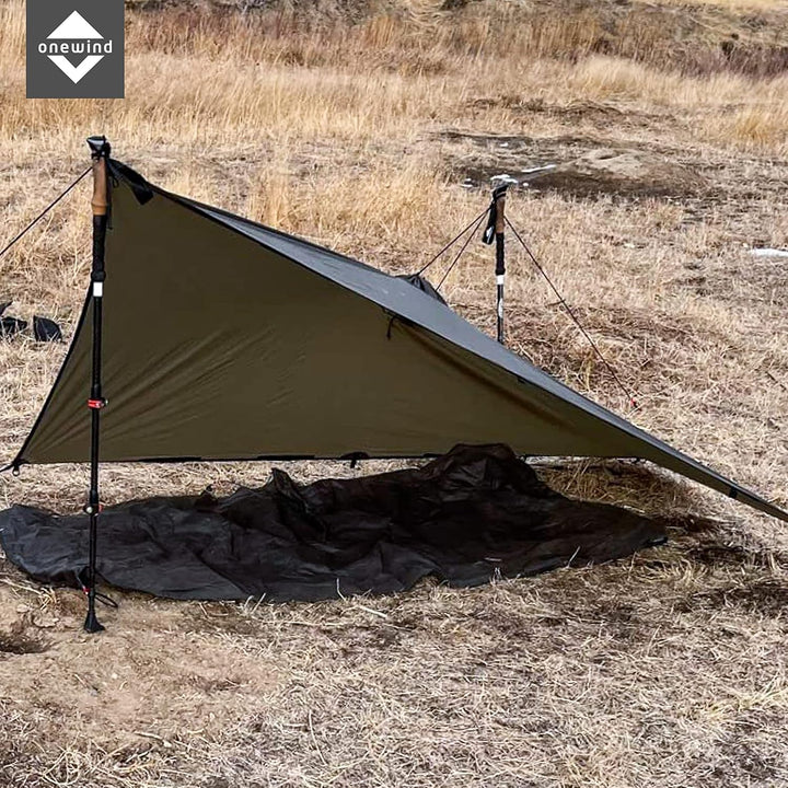 onewind Rucksack Regen Poncho Ultraleichte Kapuze Regenmantel S Olive Grün-226cm*142cm, S Olive Grün