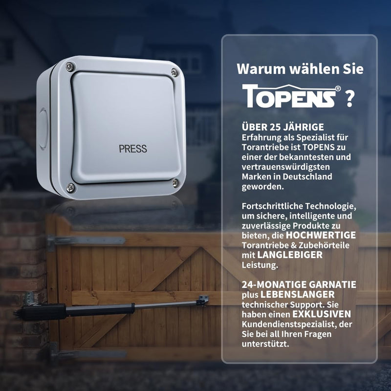 TOPENS TC148 Kabelgebundene Wandschalter Schalter Kippschalter Unterputzschalter Zugangskontrolle Ei