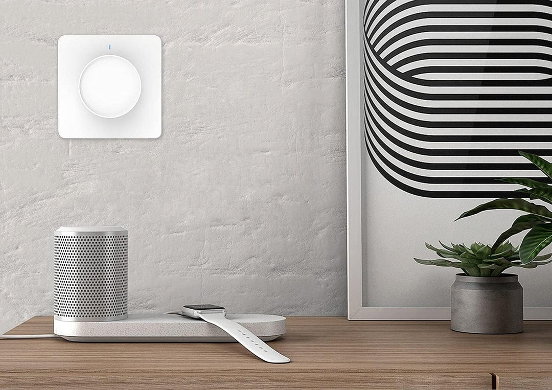Luminea Home Control WLAN Dimmer Schalter: 4er-Set WLAN-Unterputz-Lichtschalter & Dimmer, Dreh- & Dr