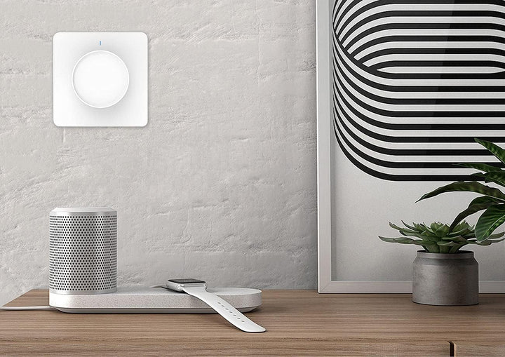 Luminea Home Control WLAN Dimmer Schalter: 4er-Set WLAN-Unterputz-Lichtschalter & Dimmer, Dreh- & Dr