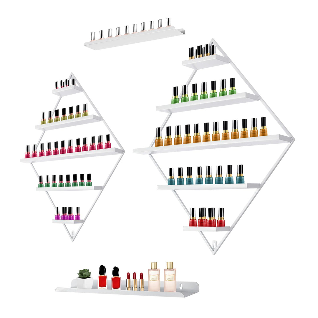 5 Ebenen Rhombus Nagellack Organizer Regal Display, Nagellack Regal, Wandregal Nagellackständer, Met