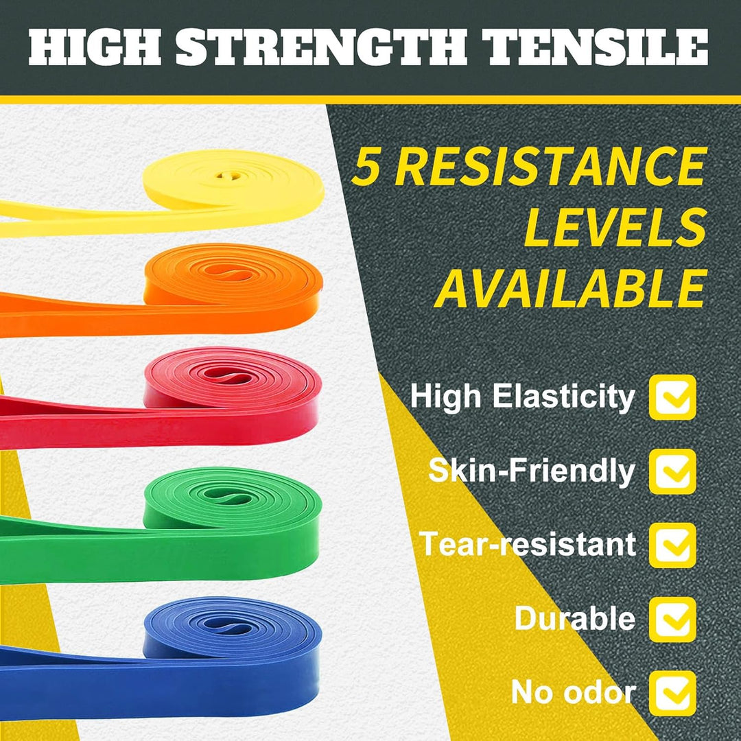 Resistance Bands Set,Fitnessbänder Widerstandsbänder 4er Set Mit Türanker Tragetasche,Gymnastikband