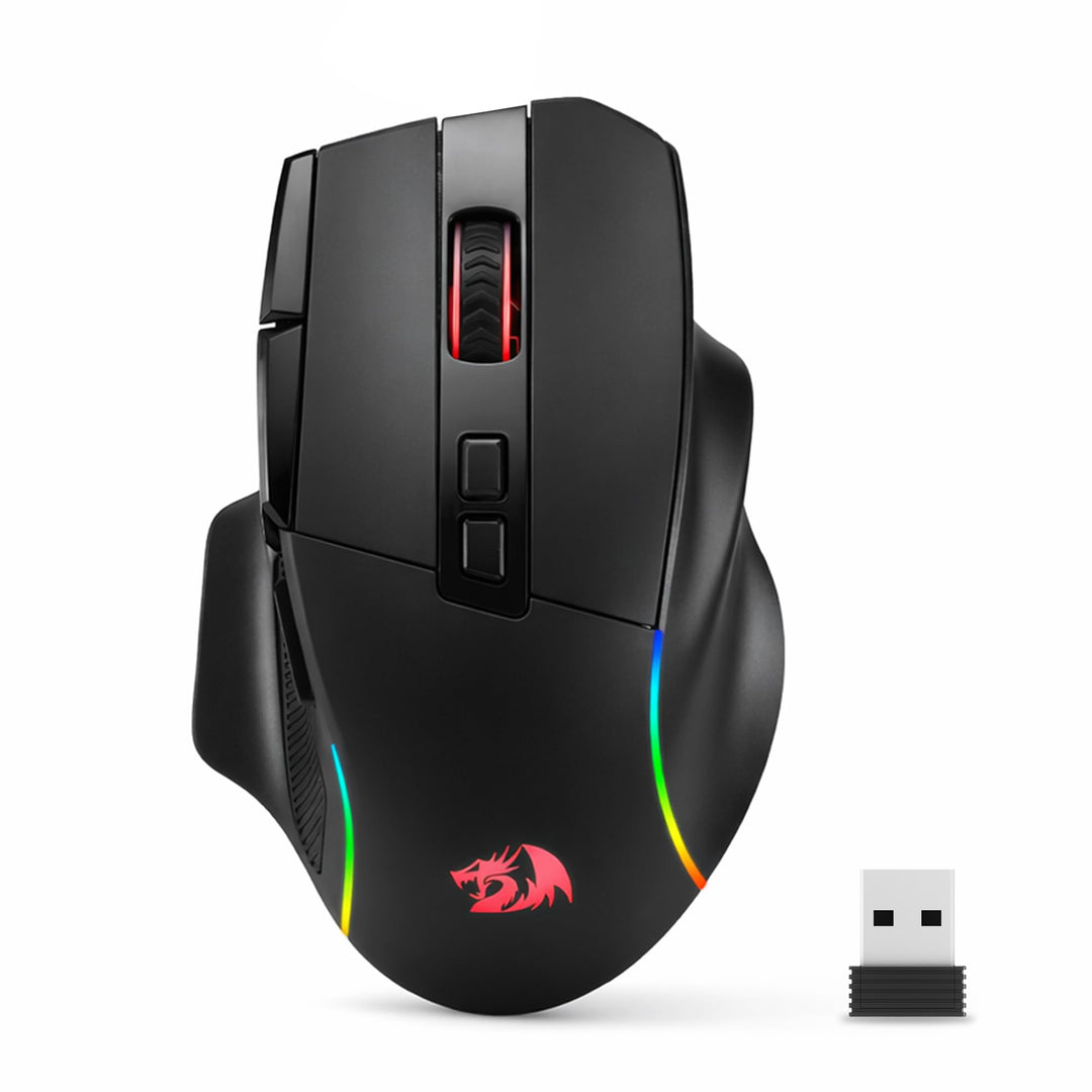 Redragon M925 PRO Kabellose Gaming Maus RGB 26000 DPI Optisch | 10 Programmierbare Tasten Ergonomisc