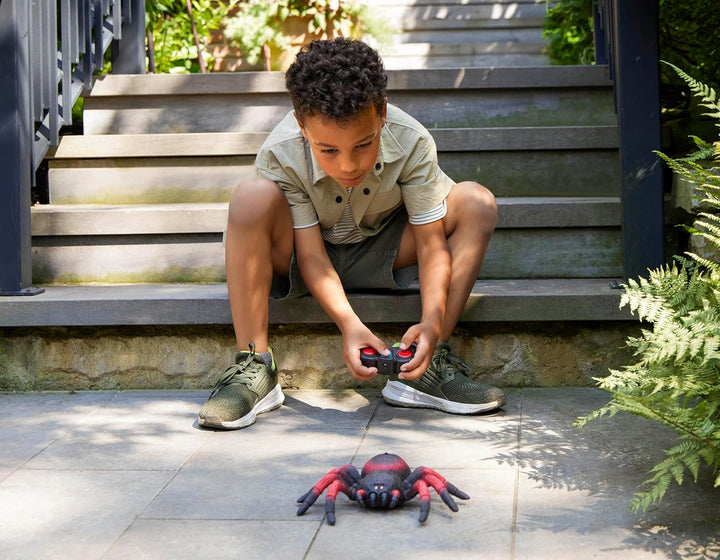 Terra Ferngesteuerte Spinne Rot – RC Vogelspinne mit leuchtenden LED Augen und Fernbedienung – Taran