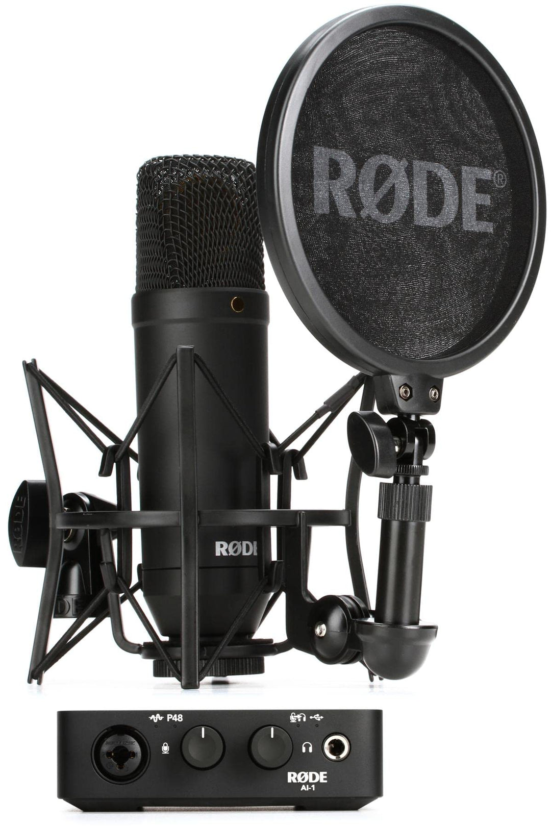 RØDE Komplettes Studio-Kit mit NT1 Kondensatormikrofon und AI-1 Audio-Interface für Musikproduktion,