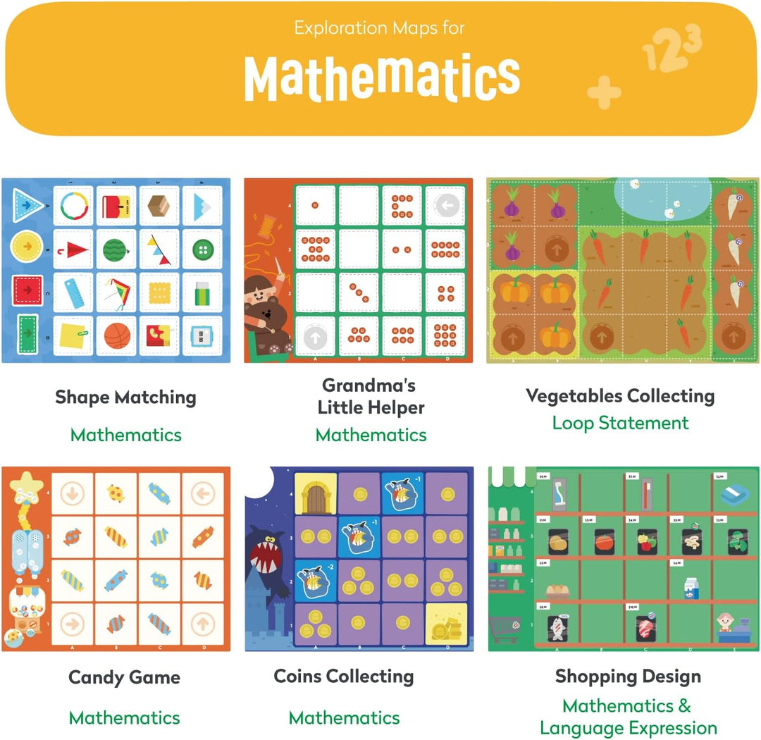 MatataStudio Erkundungskarte für Tale Bot & Coding Set, Naturwissenschaften, Mathematik, Sozialkunde
