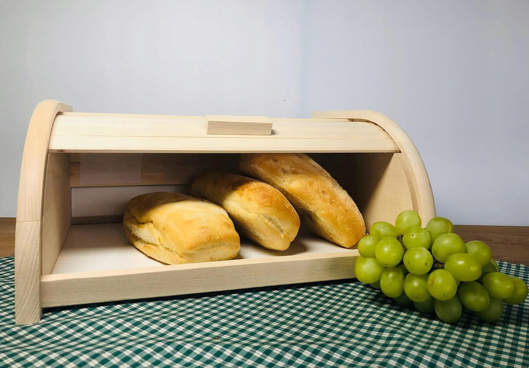 FORTENA Brotkasten Holz Natur Gross 39 x 29 x 18 cm Unbehandelt für DIY Decoupage