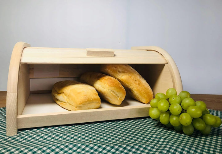 FORTENA Brotkasten Holz Natur Gross 39 x 29 x 18 cm Unbehandelt für DIY Decoupage