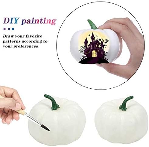 O-Kinee Kürbis Herbst Dekoration Draussen, 12 Stück DIY Kürbis Deko, Künstliche Pflanzen Kürbisse, W