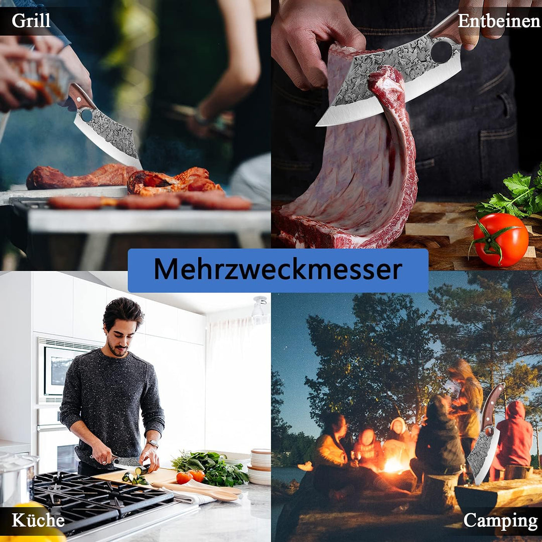 Dream Reach Ausbeinmesser Geschmiedete Hammer Textur Klinge Kochmesser Filetiermesser Metzgermesser
