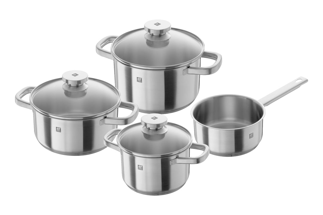 ZWILLING Joy Kochtopf-Set, 4-teilig, 3 Deckel, Induktionsgeeignet, Edelstahl 4 tlg., 4 tlg.