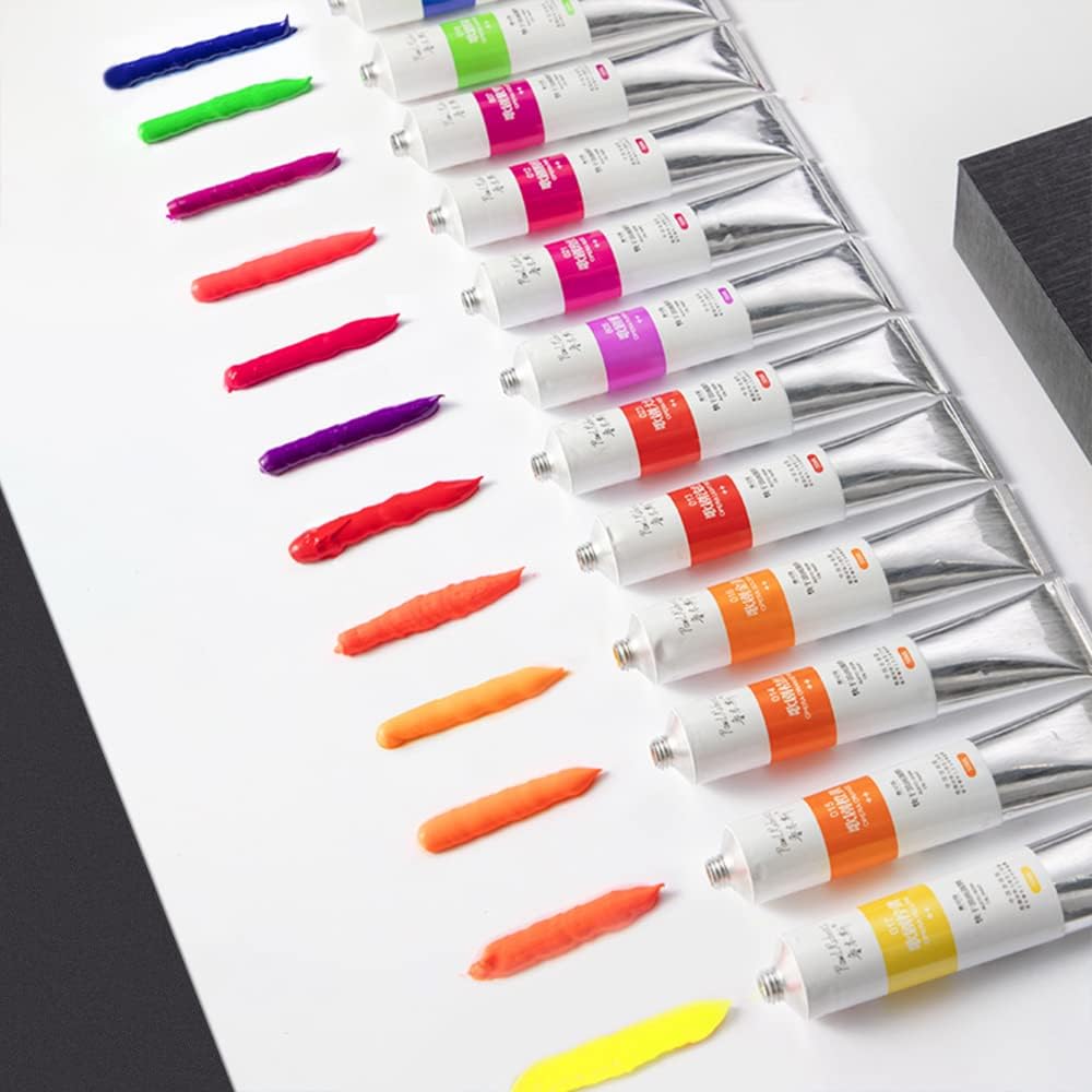 Paul Rubens Ölfarben, 12 Neonfarben mit hoher Sättigung, 50 ml grosse Tuben, schnellere Trocknungsze